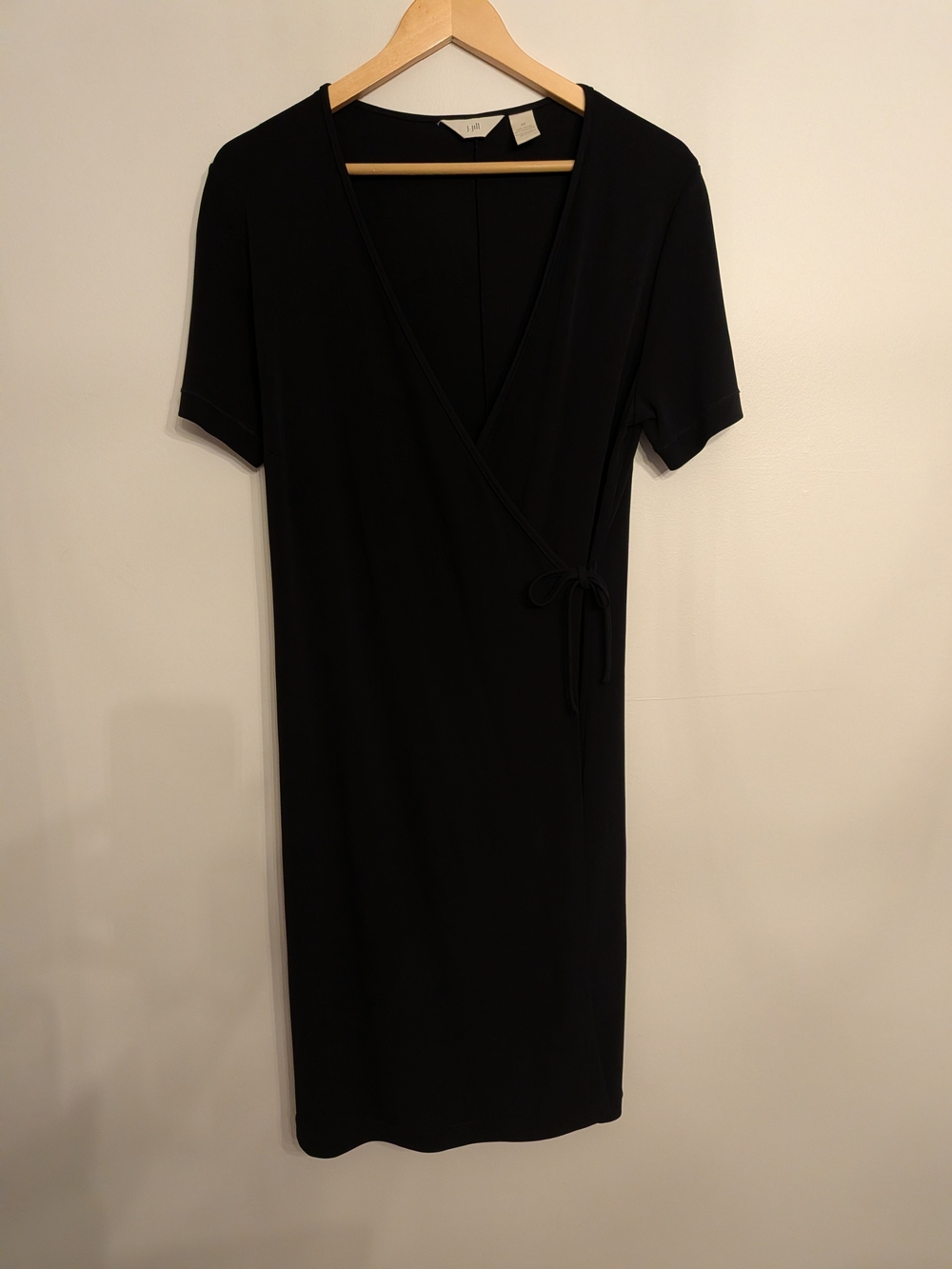 J. Jill Classic Black Wrap Dress - Elegant Everyday Style